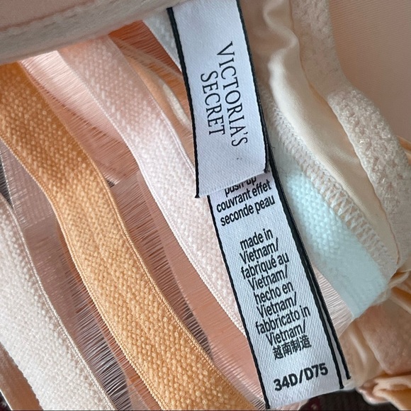 Victoria’s Secret T-Shirt Push-up Bra Size 34D Sheer Back - Picture 8 of 9